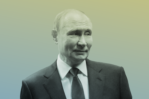 Wladimir Putin in Gipfel-Collage