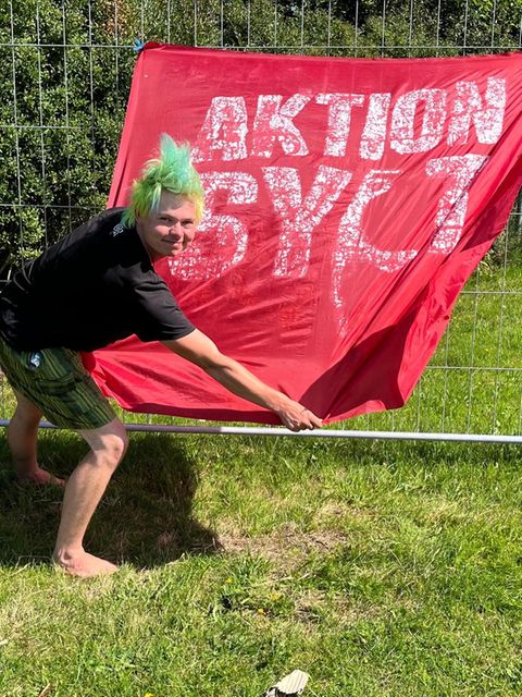 "Aktion Sylt": Kluntje vom Orga-Team des Punker-Camps