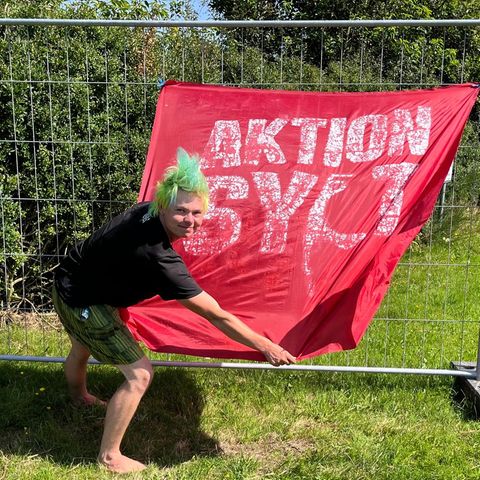"Aktion Sylt": Kluntje vom Orga-Team des Punker-Camps