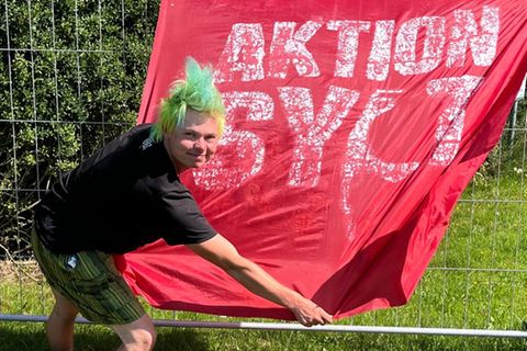 "Aktion Sylt": Kluntje vom Orga-Team des Punker-Camps