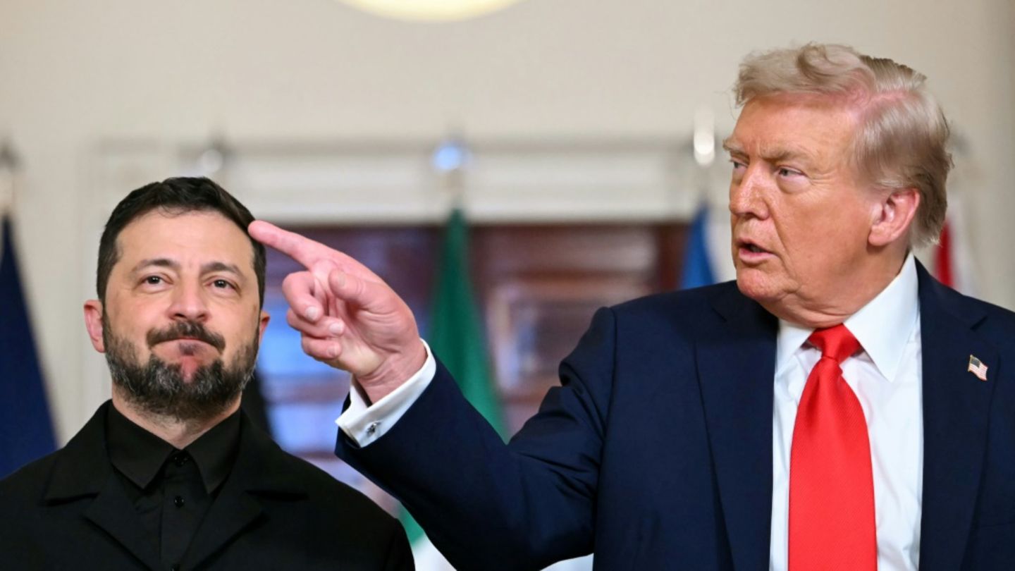 Selenskyj (l.) mit Trump