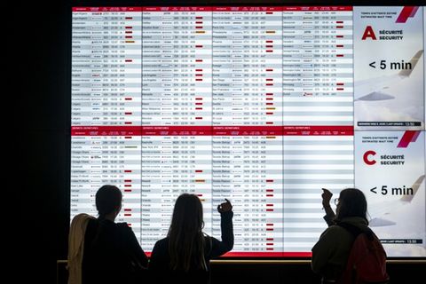 Infotafel am Flughafen in Montréal