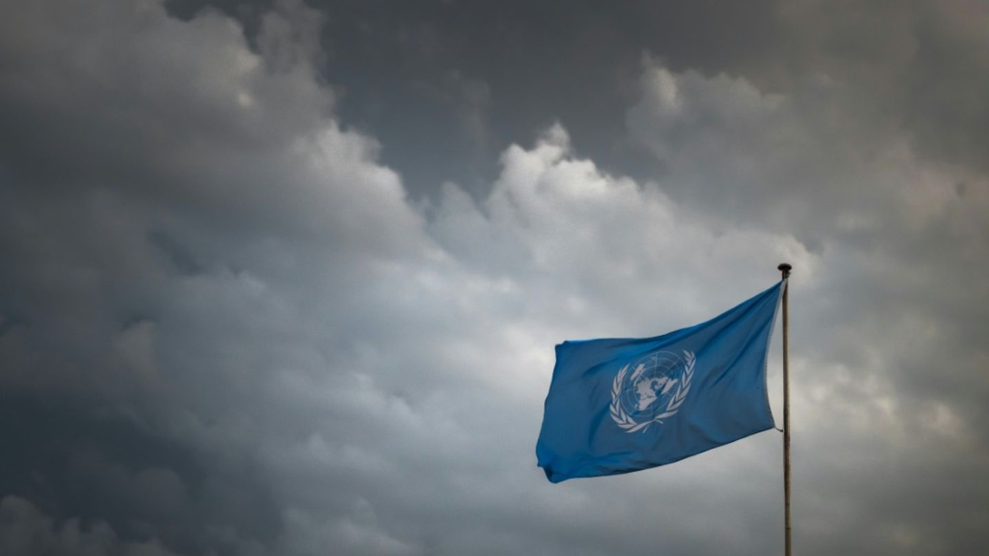 Die Fahne der Vereinten Nationen