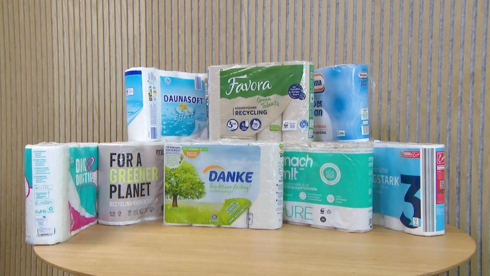 Sehen Sie im Video: Öko-Test findet toxische Stoffe in Küchenrollen.