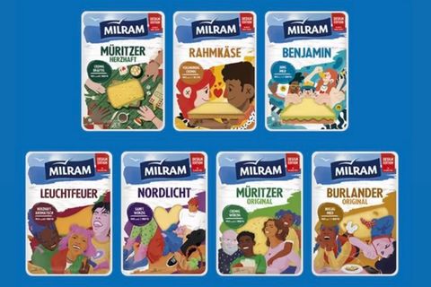 Milrams Käse-Verpackungen im Überblick