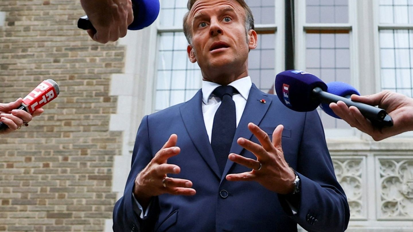 Macron nach dem Treffen in Washington am Montag