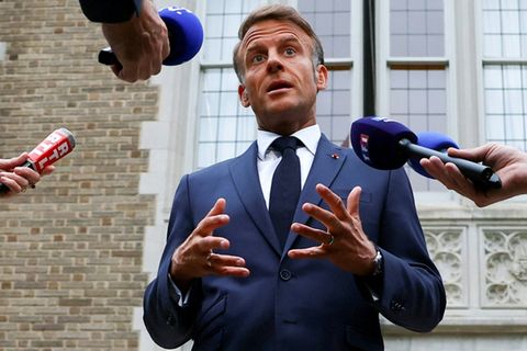 Macron nach dem Treffen in Washington am Montag