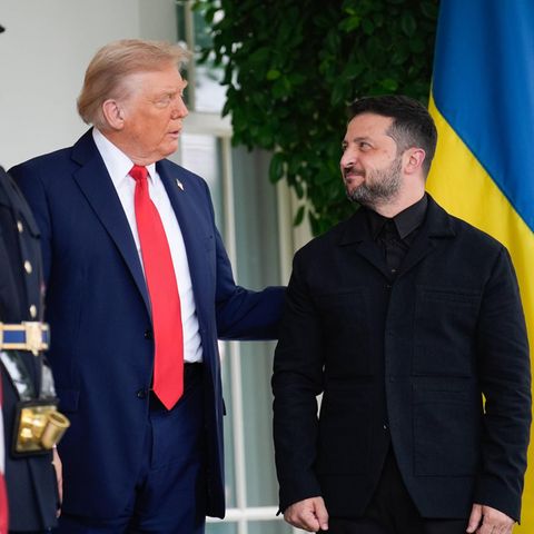 Donald Trump welcomes the Ukrainian President Wolodymyr Selenskyj