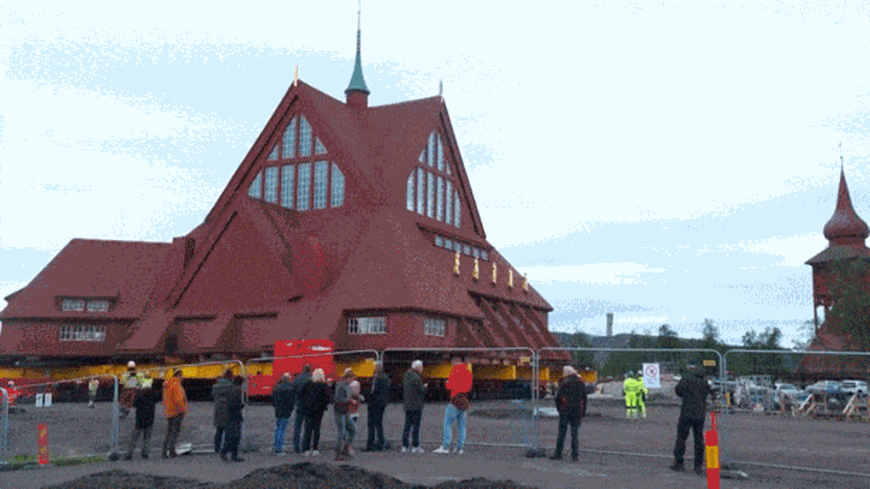 Spektakel in Schweden: Historische Kirche von Kiruna zieht um