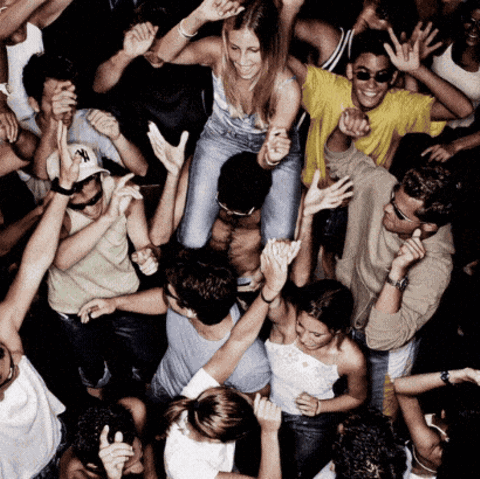 Dance scene of young people