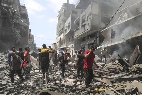 Gaza Stadt nach israelischem Angriff