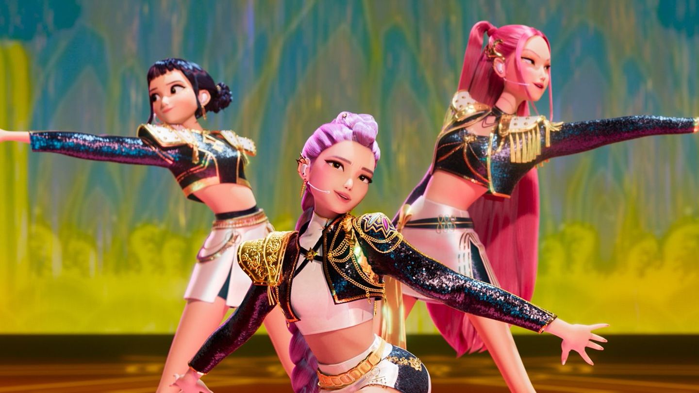 Im Netflix-Hit "KPop Demon Hunters" geht es um die Band Huntrix – hier von links nach rechts: Zoey, Rumi und Mira