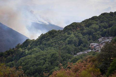 Waldbrand Spanien Galizien