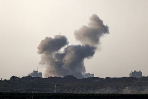 Rauch über dem Gazastreifen nach israelischem Angriff
