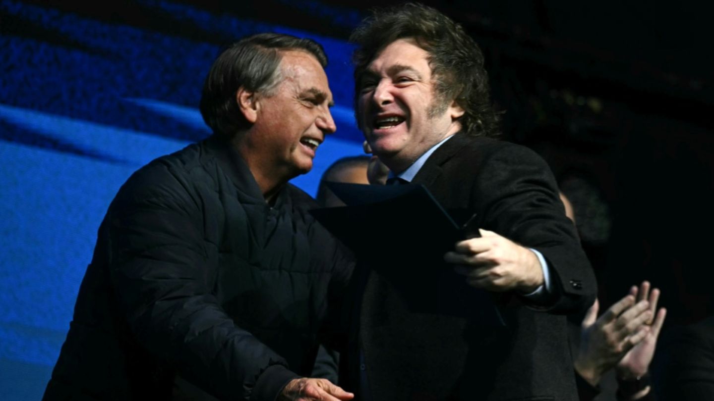 Bolsonaro (Iinks) und Milei