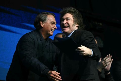 Bolsonaro (Iinks) und Milei