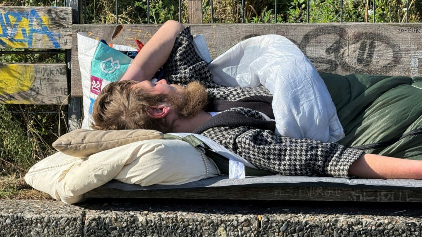 Wohnungsloser Mann in Berlin