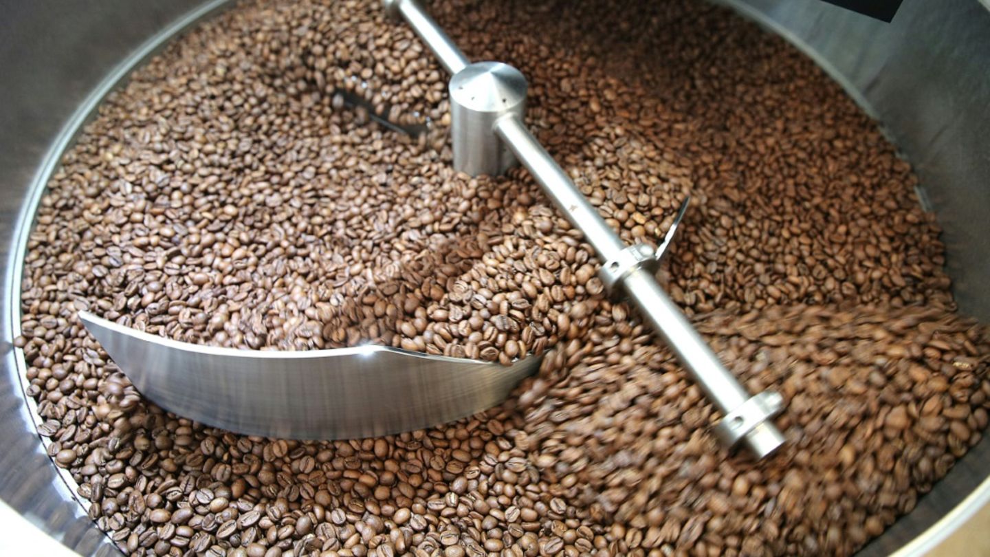Kaffeebohnen beim Rösten