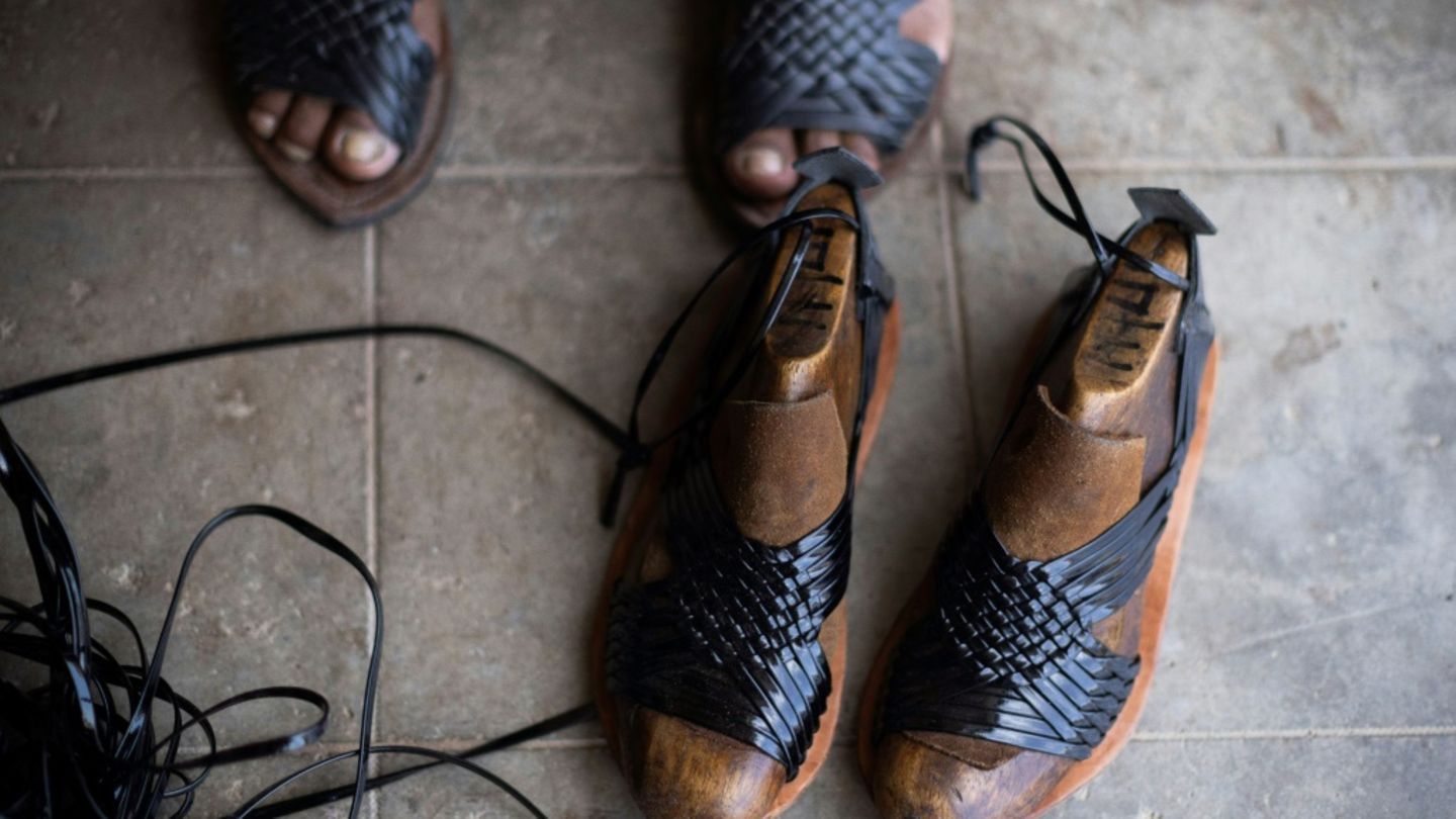 Traditionelle "Huaraches" (Sandalen) aus Oaxaca