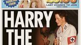 Prinz Harry auf der Titelseite der "Sun" in einem Kostüm mit Nazi-Binde