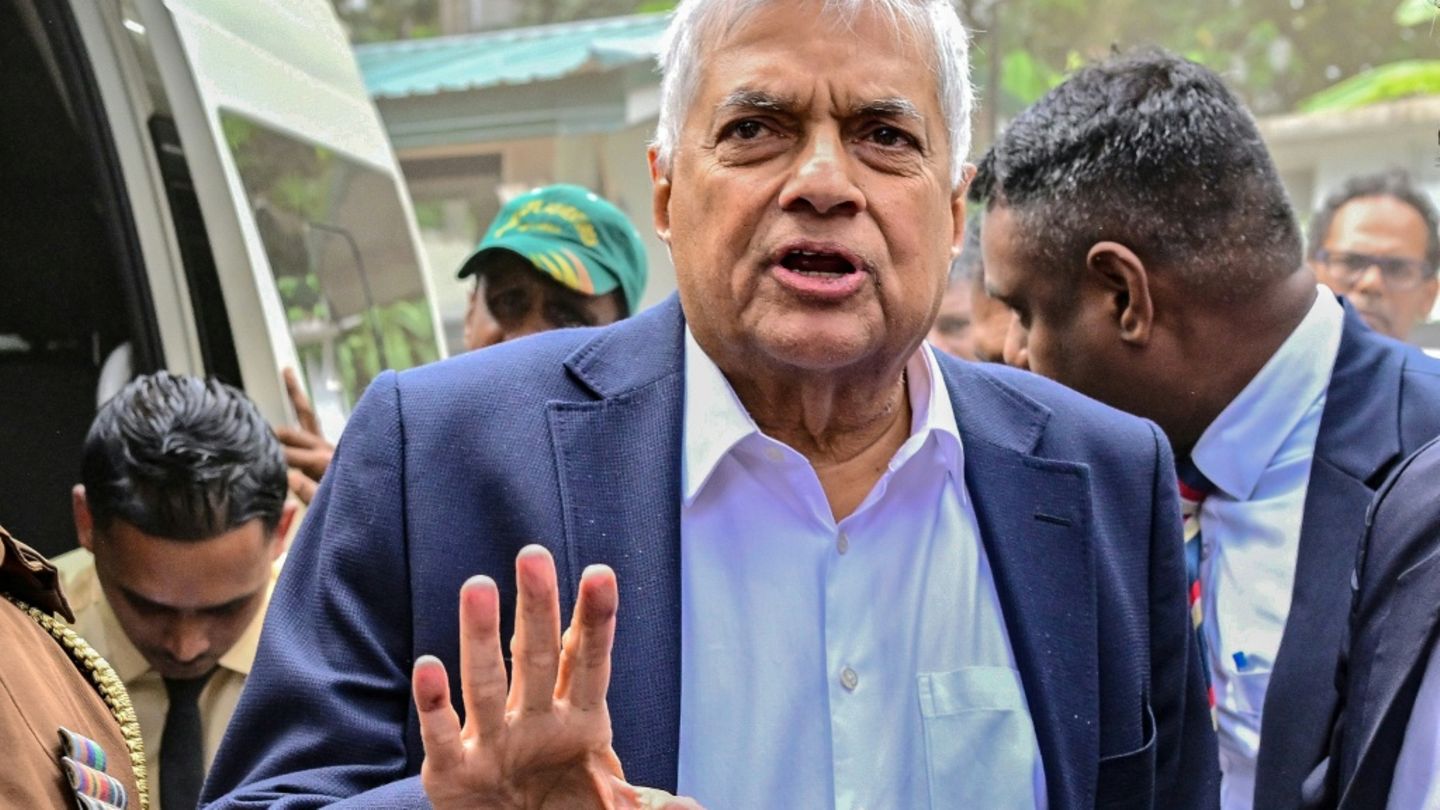 Ranil Wickremesinghe am Freitag in Colombo