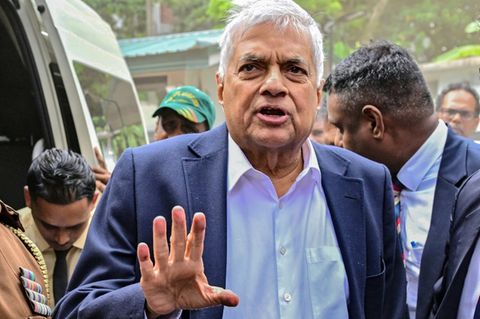 Ranil Wickremesinghe am Freitag in Colombo