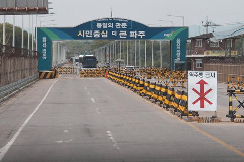 Brücke zwischen Süd- und Nordkorea in Paju, nördlich von Seoul