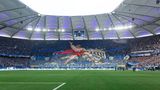 Choreo der Fans vom Hamburger SV beim Spiel gegen Eintracht Braunschweig, April 2025