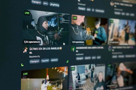 Frankreich trauert um einen Streamer: Video-Kacheln auf der Streaming-Website Kick