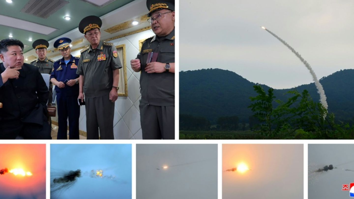 KCNA-Foto mit Kim Jong Un