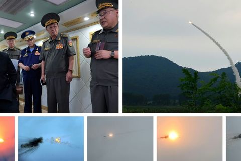 KCNA-Foto mit Kim Jong Un