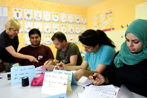 Migranten bei Sprachkurs in Berlin