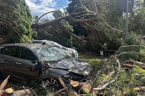 Das Unwetter richtete erheblichen Sachschaden an. Foto: Alessio Marini/LPS via ZUMA Press Wire/dpa