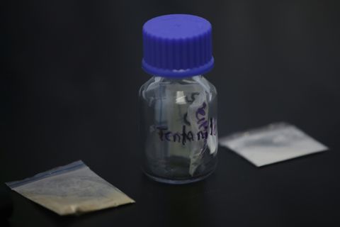 Fentanyl-Proben in einem Labor