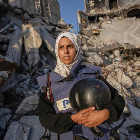 The freelance journalist Mariam Dagga. She too died of the hospital in the attack of Israel