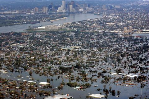 Überschwemmtes New Orleans nach Hurrikan "Katrina"