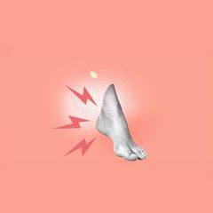 Illustration eines schmerzenden Fußes