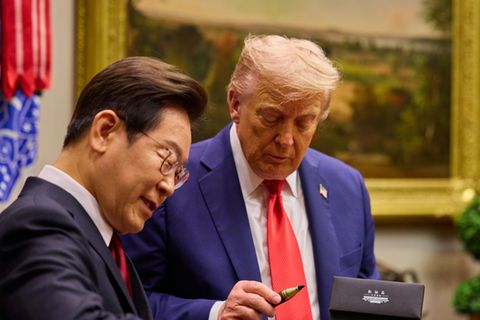 Lee und Trump im Weißen Haus