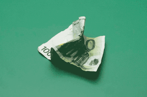 Ein 100-Euro-Schein in einer Animation