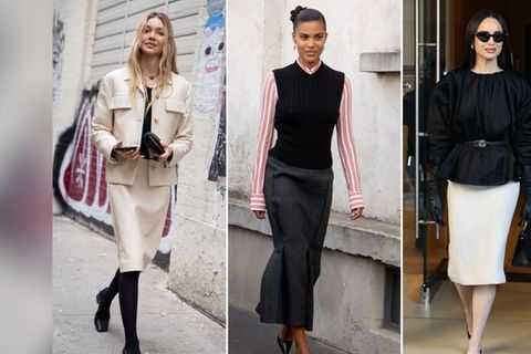 Die It-Girls lieben ihn: Bleistiftröcke sind im Herbst 2025 eines der Must-haves im Kleiderschrank.
