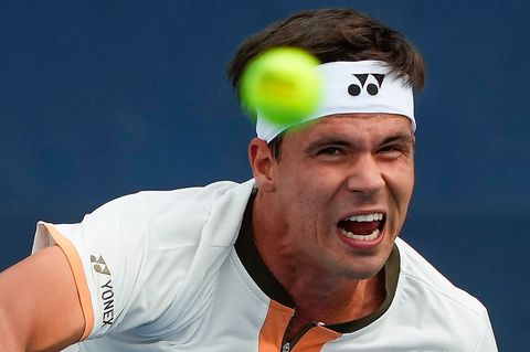 Ein Tennis-Duell über 4:46 Stunden - dann hatte Daniel Altmaier seinen Erstrundensieg in New York geschafft. Foto: Yuki Iwamura/