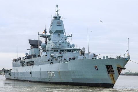 Die Bundeswehr-Fregatte Hessen nimmt am Einsatz im Mittelmeer teil.