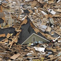 Zerstörung durch Hurrikan "Katrina" in den USA