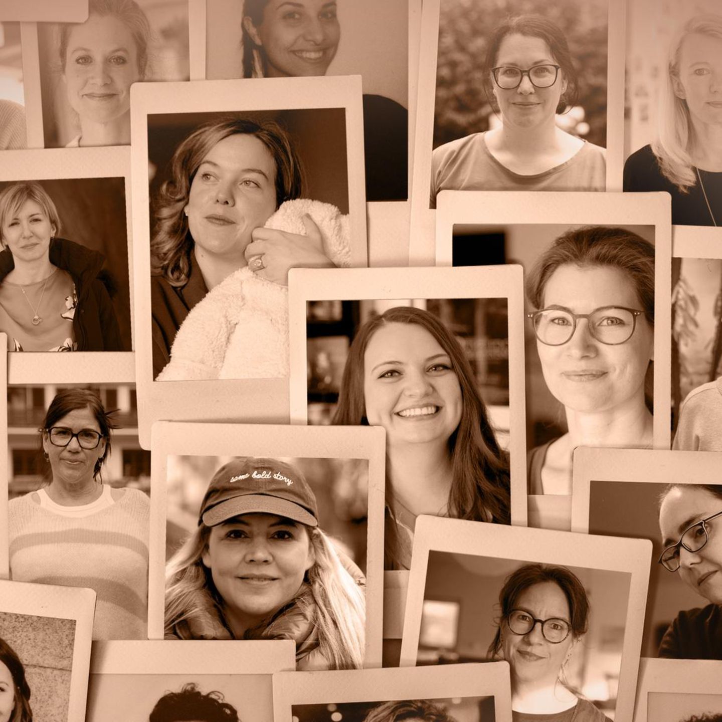 Eine Collage verschiedener Frauengesichter