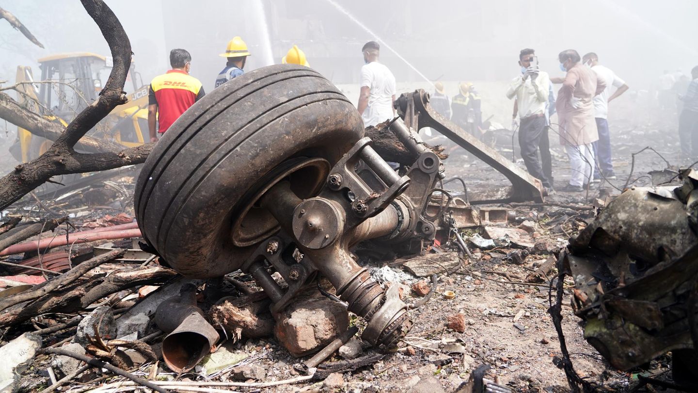Absturz: Unfallstelle der Boeing 787-8 Dreamliner in Ahmedabad