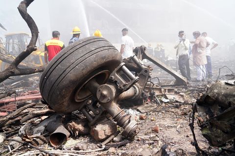 Absturz: Unfallstelle der Boeing 787-8 Dreamliner in Ahmedabad