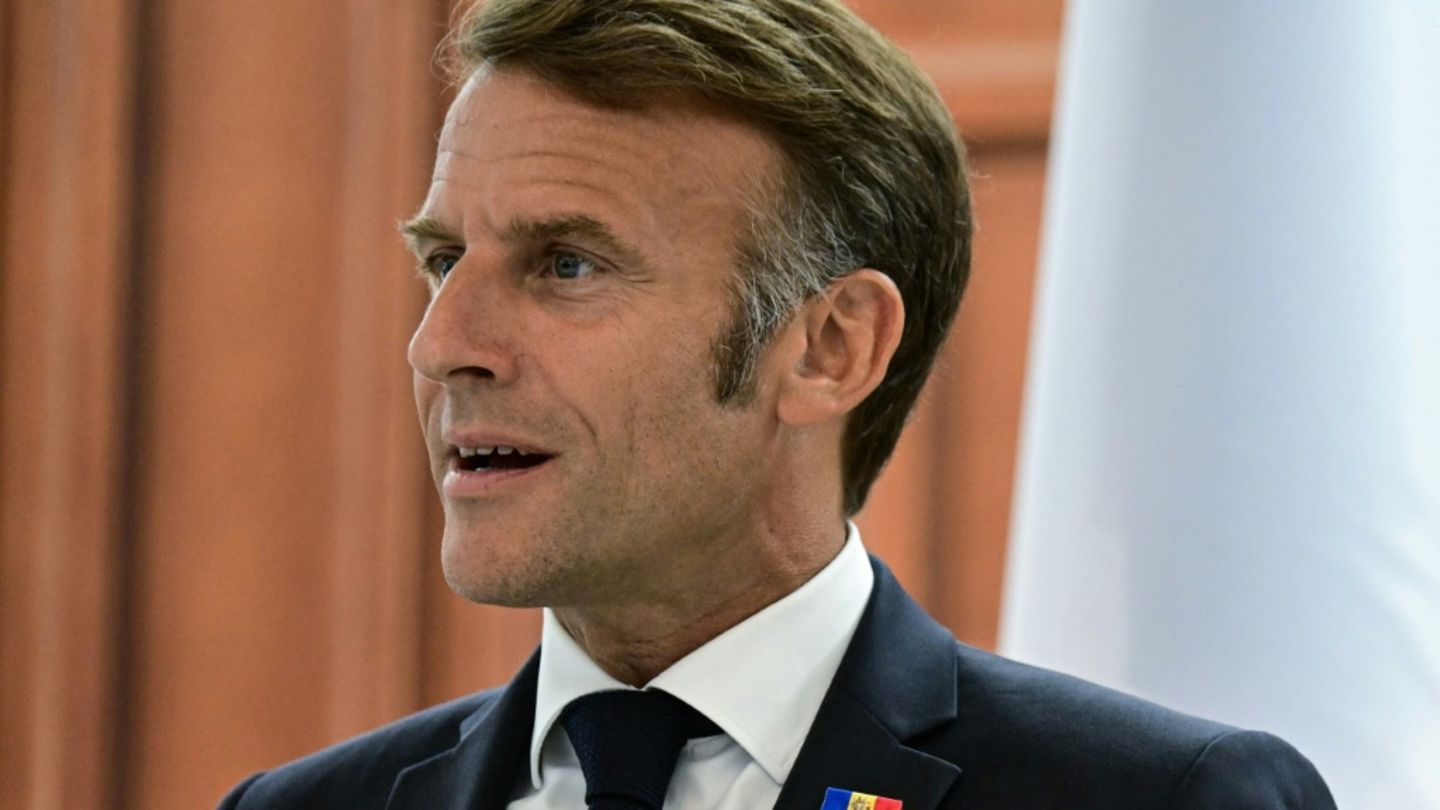 Emmanuel Macron bei seinem Besuch in Moldau