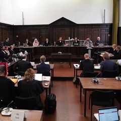 Der Gerichtssaal im Block-Prozess