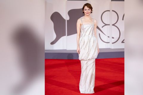 Emma Stone am Donnerstagabend auf dem roten Teppich der "Bugonia"-Premiere in Venedig.