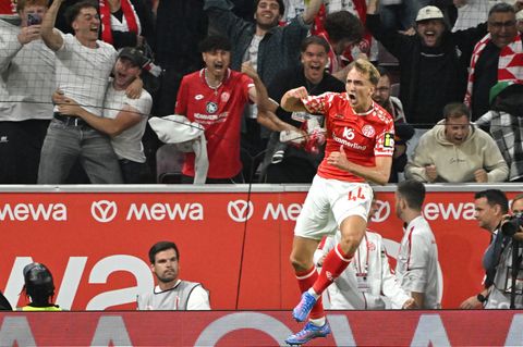 Angreifer Nelson Weiper erzielte das 3:1 für Mainz. Foto: Torsten Silz/dpa